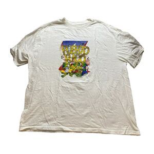 Puerto Rico Shirt Adult‎ Extra Large White Frog Band Musical Instruments Mens